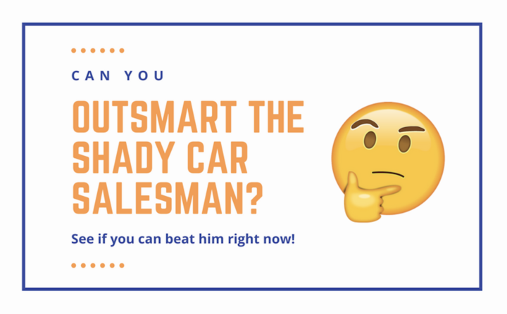 Can you outsmart the shady car salesman? || Mac James Motors